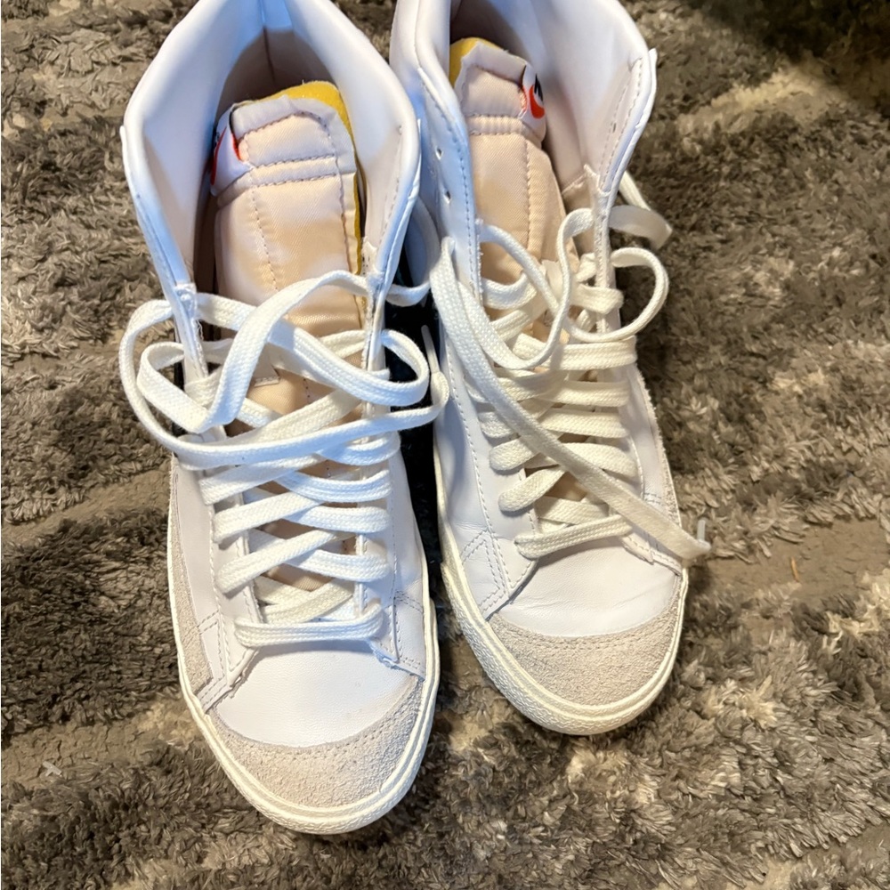 Nike White High-Top Athletic Shoes